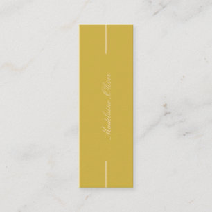 Modern Elegant Solicitor Professional Mustard Mini Business Card
