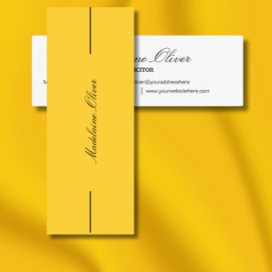 Modern Elegant Solicitor Professional Yellow Mini Business Card