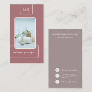 modern elegant spa photo Business Card
