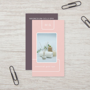 Modern Elegant Spa Photo Business Card
