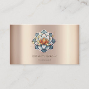 Modern Elegant Sparkle Lotus  Business Card