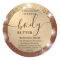 Modern elegant sparkle script body butter label
