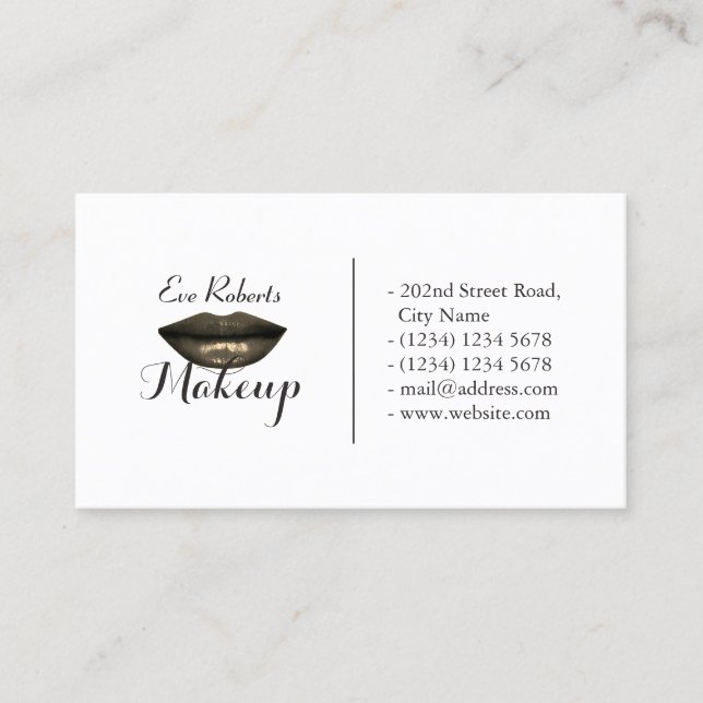 Modern elegant split sides look business card (Front)
