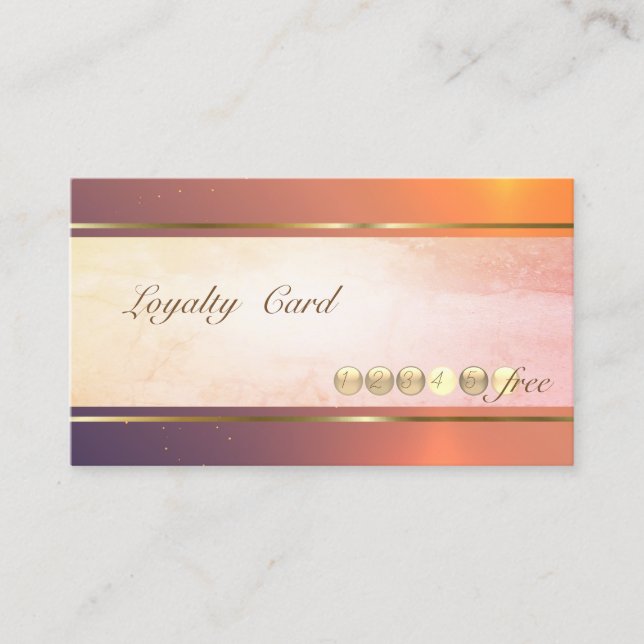 Modern Elegant ,Stripe,Dotted  Loyalty Card (Front)