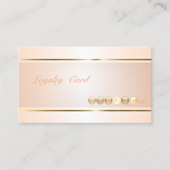 Modern Elegant ,Striped,Dotted  Loyalty Card (Front)