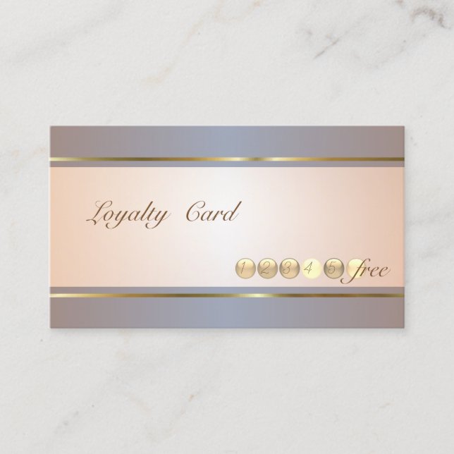 Modern Elegant ,Striped,Dotted  Loyalty Card (Front)