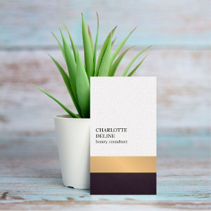 Modern Elegant Stripes Beauty Consultant Business Card