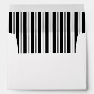 Modern Elegant Stripes Wedding Envelope