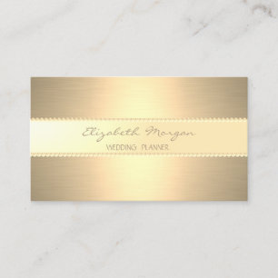Modern Elegant  Stylish ,Faux Gold ,Stripes,Pearls Business Card