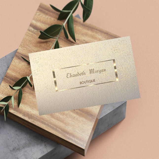 Modern Elegant,Stylish  ,Gold Frame,Confetti Business Card (Creator Uploaded)