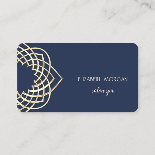 Modern Elegant Stylish ,Gold ,White Business Card (Front)