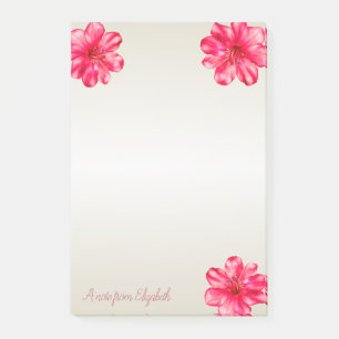 Modern Elegant Stylish,Hibiskus-Personalised Post-it Notes