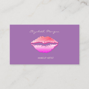 Modern Elegant Stylish ,Lips,Makeup Artist Business Card