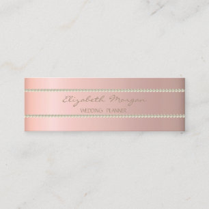 Modern Elegant  Stylish Simple,Pearls Mini Business Card