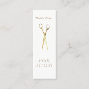 Modern Elegant  Stylish Simple Plain,Scissors Mini Business Card