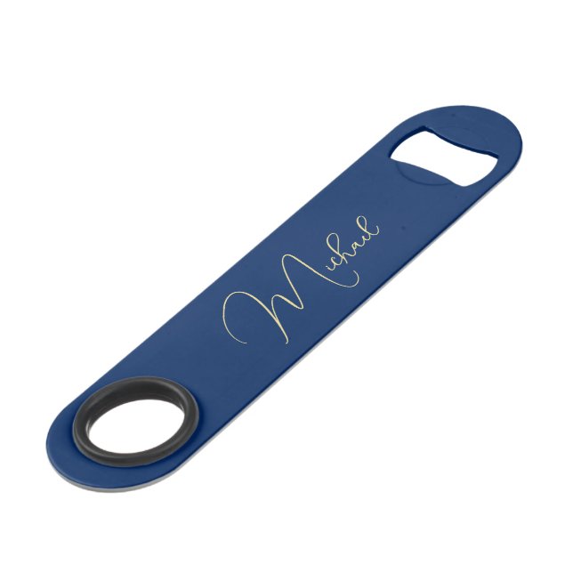 Modern Elegant Stylish Trendy Blue Monogrammed (Front Angled)