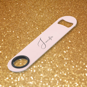 Modern Elegant Stylish Trendy Monogram Pastel Pink