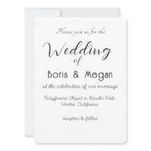 Modern Elegant Stylish Wedding Invitation