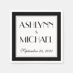 Modern Elegant Stylish Wedding Napkin