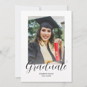 Modern Elegant Stylist Photo Graduation Invitation