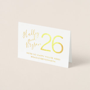 Modern Elegant Table Numbers REAL FOIL