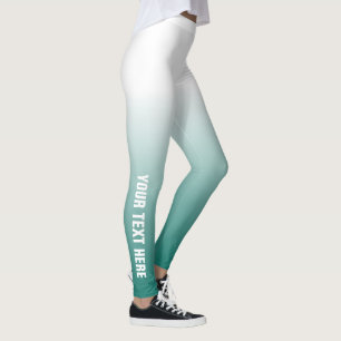 Modern Elegant Teal Make It Yourself Customisation Leggings