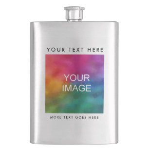 Modern Elegant Template Best Photo Picture Logo Hip Flask