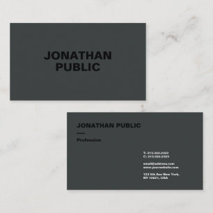 Modern Elegant Template Black & Anthracite Business Card