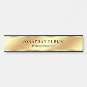 Modern Elegant Template Custom Black & Gold Luxury Door Sign