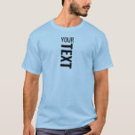 Modern Elegant Template Men's Basic Light Blue T-Shirt<br><div class="desc">Add Your Text Here Template Men's Basic Light Blue T-Shirt.</div>
