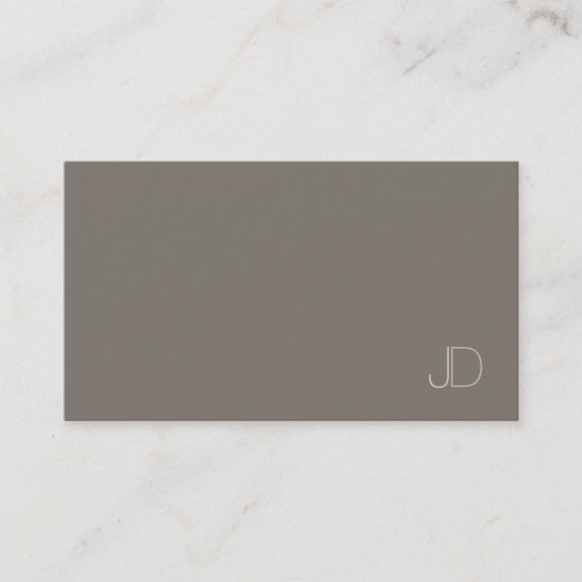 Modern Elegant Template Professional Monogram Top Business Card (Front)