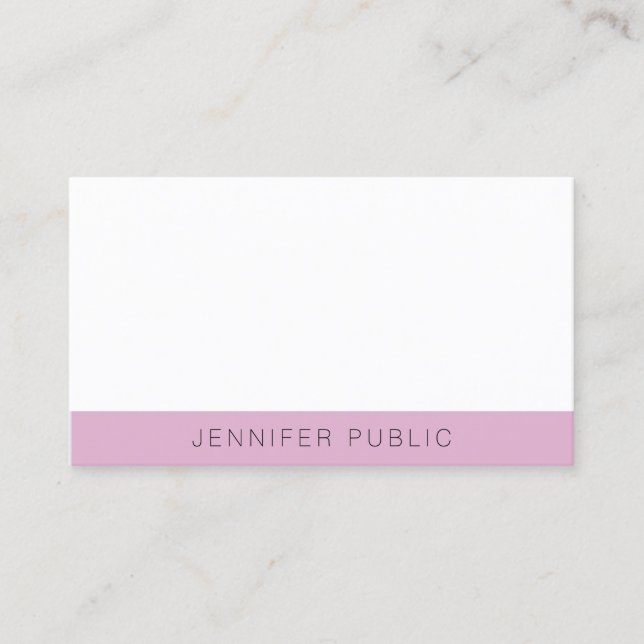 Modern Elegant Template Trendy Purple White Colour Business Card (Front)