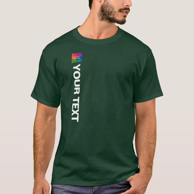 Modern Elegant Template Upload Photo Or Logo Mens T-Shirt (Front)