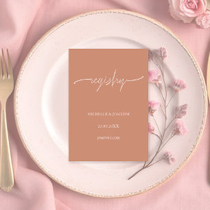 Modern Elegant Terracotta Coral Enclosure Card