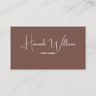Modern Elegant Terracotta Minimalist Business Card