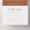 Modern Elegant Terracotta Photo RSVP Wedding