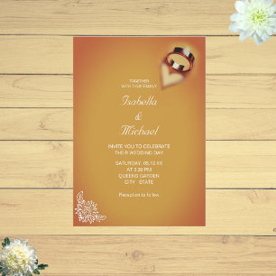 Modern Elegant Terracotta Romantic Wedding Invitation