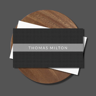 Modern Elegant Texture Black Silver Consultant Business Card