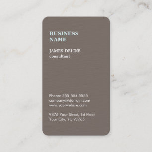 Modern Elegant Texture Brown Consultant Business Card
