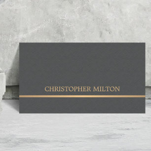 Modern Elegant Texture Grey Faux Gold Consultant Business Card