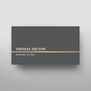 Modern Elegant Texture Grey Faux Gold Line Business Card