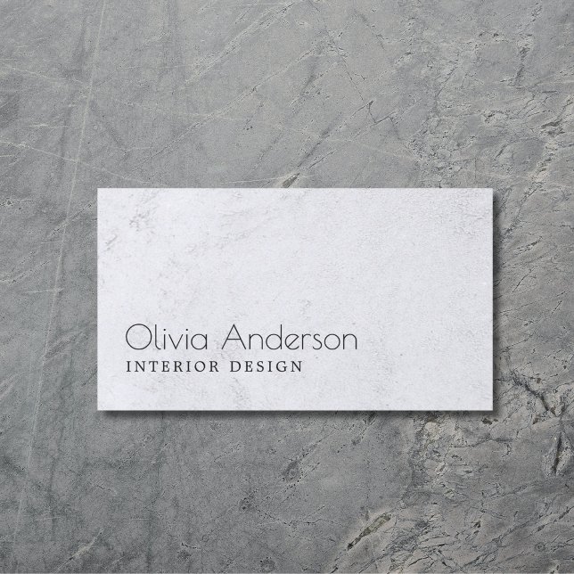 Modern Elegant Texture Grey Interior Design Business Card (Creator Uploaded)