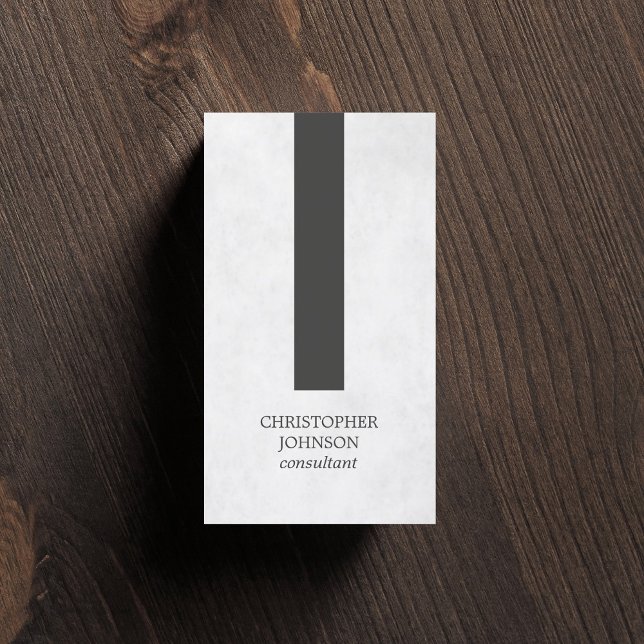 Modern Elegant Texture Grey Stripe Consultant Business Card (Creator Uploaded)