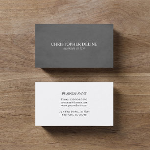 Modern Elegant Texture Grey White Attorney at law Business Card