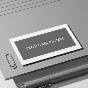 Modern Elegant Texture Grey White Consultant Business Card