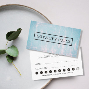 Modern Elegant Texture Pink Blue Loyalty Card