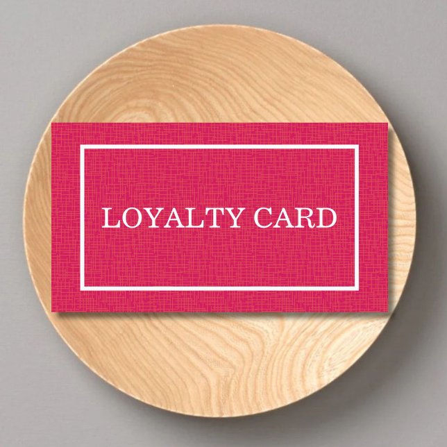 Modern Elegant Texture Pink White Loyalty Card (Creator Uploaded)