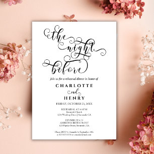 Modern Elegant The Night Before Rehearsal Dinner Invitation