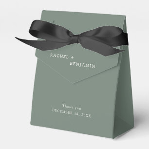 Modern Elegant Timeless Minimalist Sage green  Favour Box