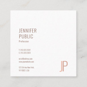 Modern Elegant Trendy Design Monogram Template Square Business Card
